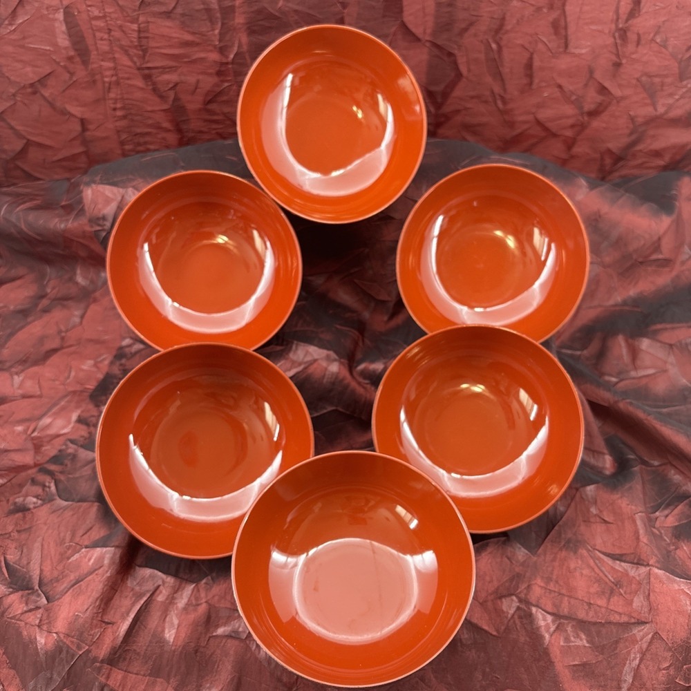 Japanese Lacquerware Bowls Soup Rice Noodles Red Black Gold Floral Miso Japan - Picture 7 of 16